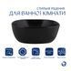 Комплект Qtap Kolibri: Раковина накладна квадратна 400х400х140 мм Matt Black + Донний клапан PU03 SD00053440 фото 3