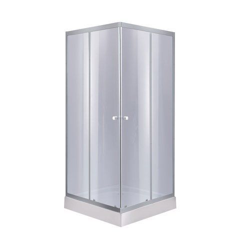Душова кабіна Lidz Wawel SC80x80.SAT.LOW.GR, скло тон. 4 мм + Lidz Душовий піддон KAPIELKA ST80x80х14 SD00051444 фото