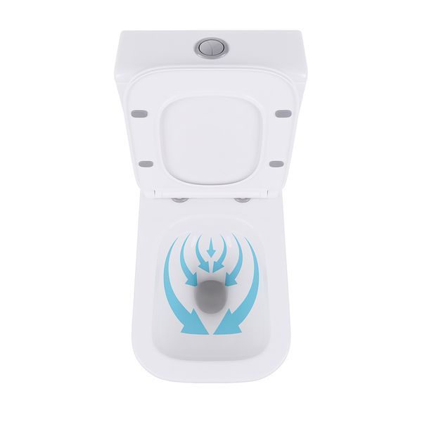 Унітаз-компакт Qtap Crow безобідковий з сідінням Soft-close QT05222170W SD00036221 фото