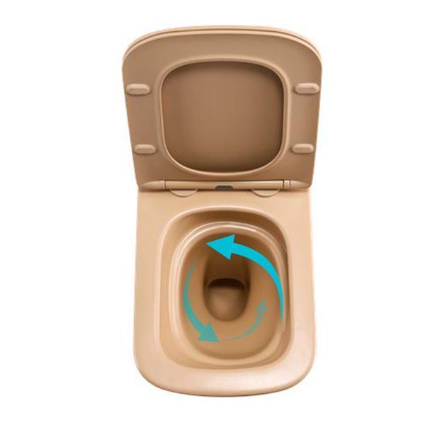 Унітаз підвісний Tern Ultra Quiet 490&times;365&times;325&nbsp;мм, Beige, з сидінням Slim Duroplast / Soft-close / Quick Release QT17332303ASSB Qtap SD00054290 фото
