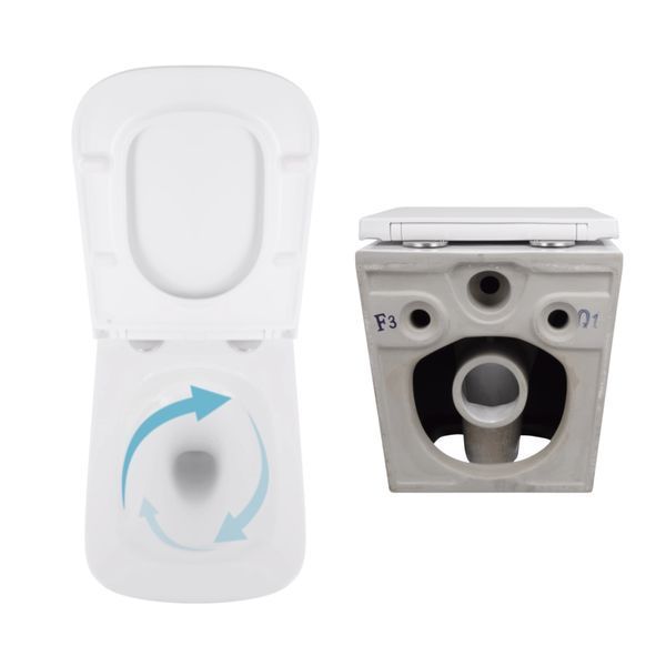 Акційний набір: Унітаз підвісний Jay Ultra Quiet QT07335177W 485х360х320 + Tern Ultra Quiet QT17332303ASW 490x365x325 SD00054048 фото
