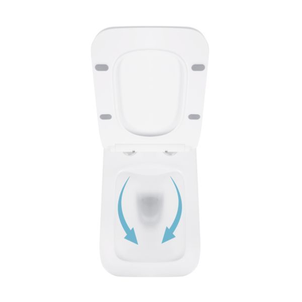 Унітаз підвісний Qtap Crow безобідковий з сідінням Soft-close QT05335170W SD00036222 фото