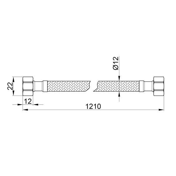 Гнучка підводка для води Thermo Alliance Standart 120 см ГГ SD397W120 SD00010897 фото