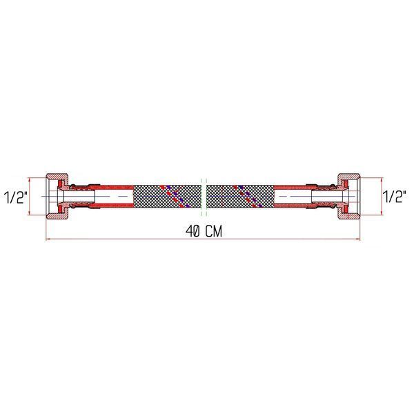 Гнучка підводка для води Thermo Alliance Forte ВВ 40 см SF381W40 SD00002769 фото