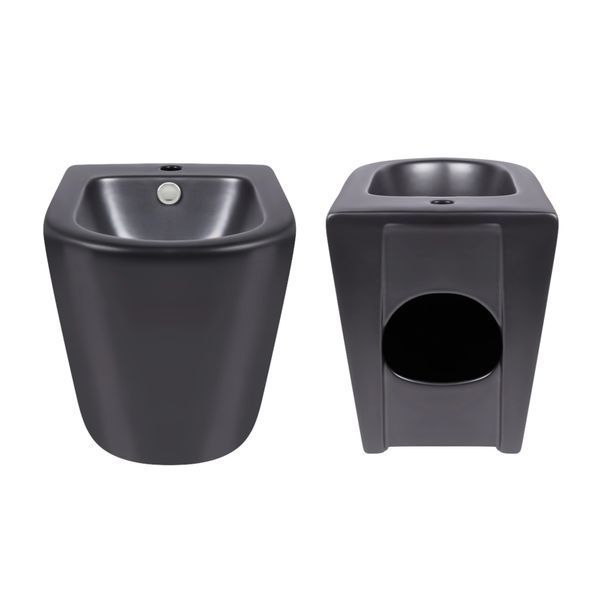 Акційний набір: Унітаз напольний Robin Ultra Quiet QT13226083AMB 660x360x855 Black + Біде напольне Robin QT13442141CMB 565x360x405 Black SD00054052 фото