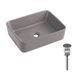 Раковина накладна Qtap Tern 480x370x135 мм, Stone grey, прямокутна, з донним клапаном QT17116069SG SD00054301 фото 1