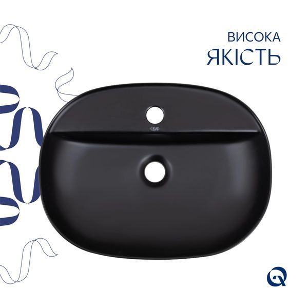Раковина-чаша Qtap Scorpio 500x380x120 Matt black QT146533MB SD00052914 фото