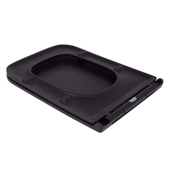 Сидіння для унітаза (Gemini) 435x357x37&nbsp;мм, Matt Black, з мікроліфтом, Slim Duroplast, Quick Release QT99HY2312MB Qtap SD00053516 фото