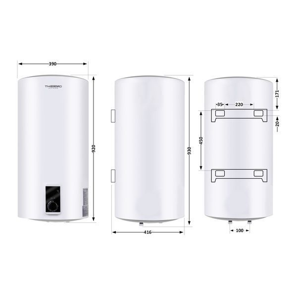 Водонагрівач електричний Thermo Alliance 80 л SLIM вертикальний, сухий ТЕН 2,0 кВт D80V20J(D)2-K SD00042047 фото
