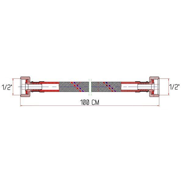 Гнучка підводка для води Thermo Alliance Forte ВВ 100 см SF381W100 SD00002777 фото