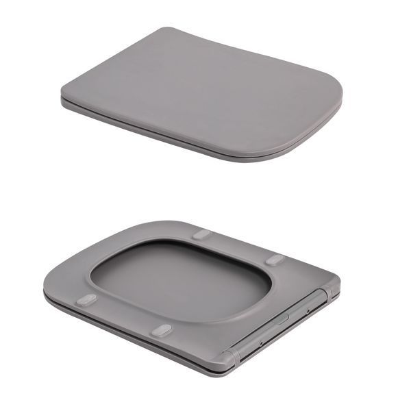 Унітаз підвісний Tern Ultra Quiet 490&times;365&times;325 мм, Stone Grey, з сидінням Slim Duroplast / Soft-close / Quick Release QT17332303ASSG Qtap SD00054289 фото