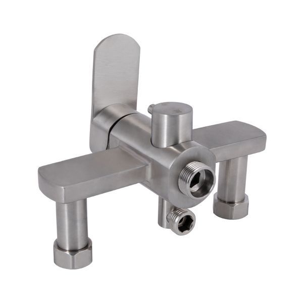 Змішувач для ванни Lidz Luna 005 (з душовим гарнітуром) (k35) LDLUN005NKS46093 Nickel SD00052217 фото
