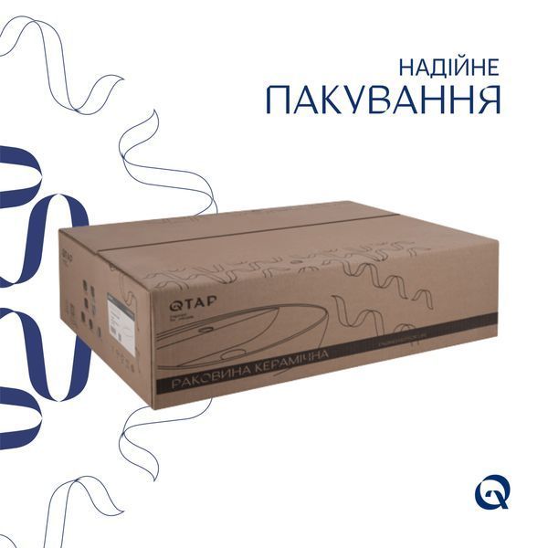 Комплект Qtap Cardinal: Раковина підвісна / накладна овальна 565х400х130 мм White + Донний клапан PU02 SD00053454 фото