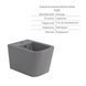 Комплект Qtap Tern Stone grey 3 в 1: підвісний унітаз Ultra Quiet + біде підвісне + раковина накладна QTTERSG49162 SD00055286 фото 6