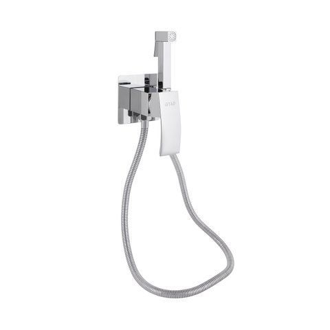 Набор для гігієнічного душу Qtap Swan Cascada прямокутний QTSWA262CRM45567 Chrome SD00051691 фото