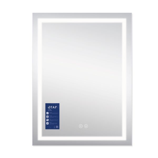 Дзеркало Qtap Mideya (DC-F937) 600х800 з LED-підсвічуванням Touch, з антизапотіванням, димером QT2078F937W SD00036740 фото